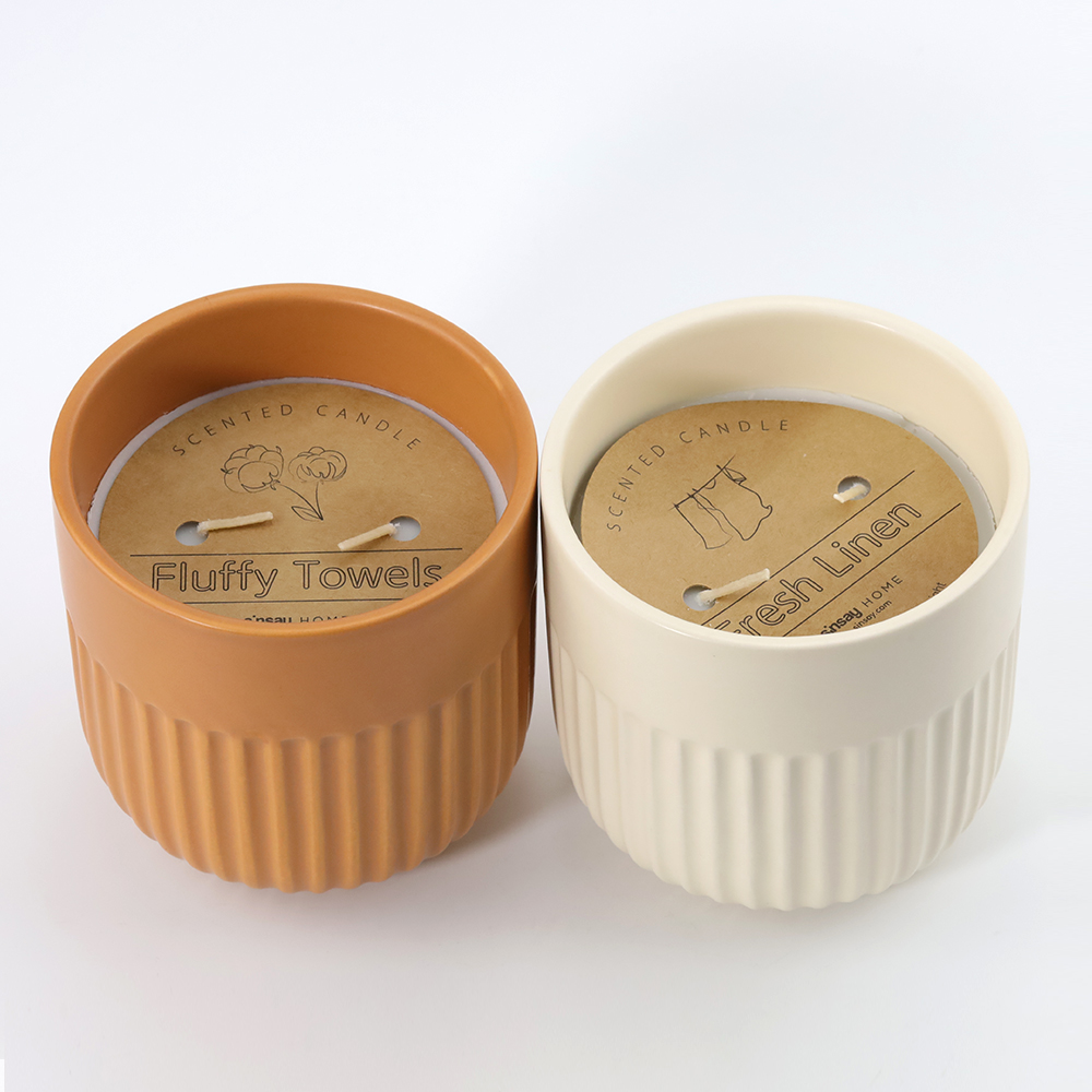 Wholesale Nordic matte 10 oz luxury ceramic soy wa...