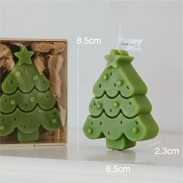 Home candle Christmas tree&animal shape with festive fragrance gift set