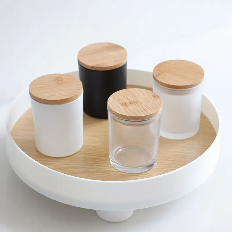 Candle glass jar with wooden lid Malaysia