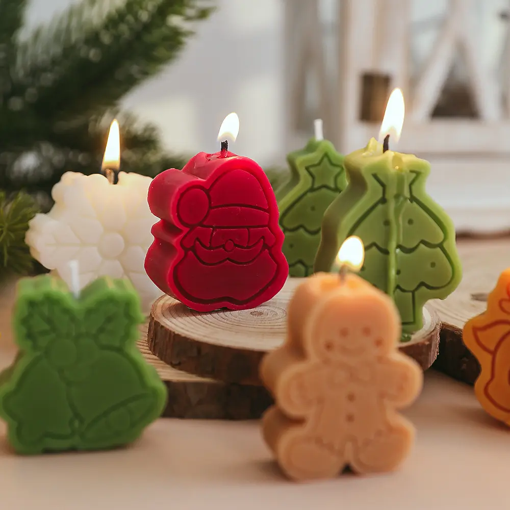 Home candle Christmas tree&animal shape with festive fragrance gift set