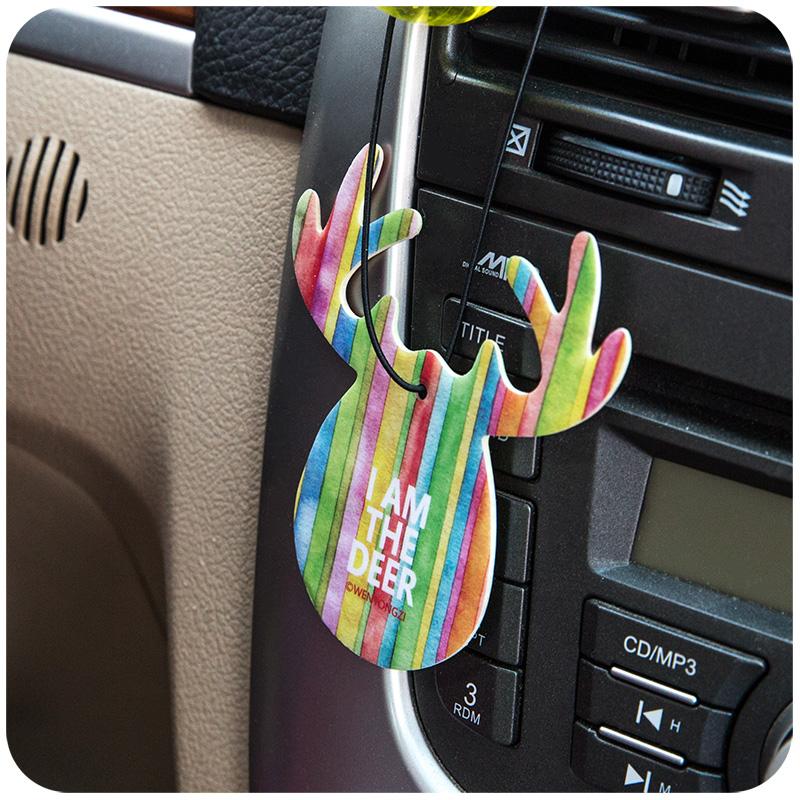 Custom essential oil scented paper card car hanging air freshener