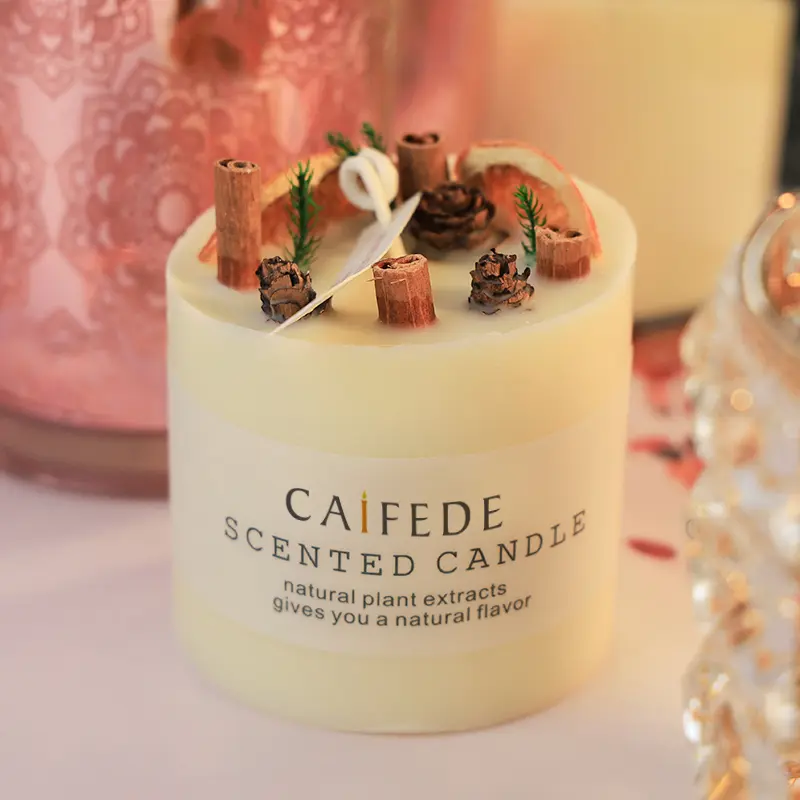 Dried flower fruits scented candles luxury