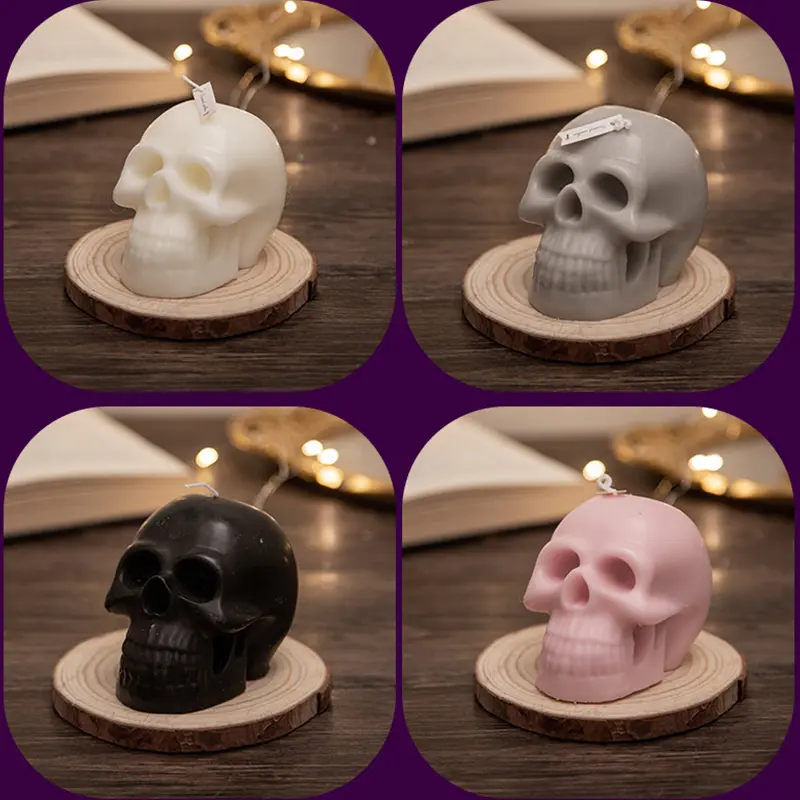 Handmade skull shaped scented candle for Halloween and decor Germany