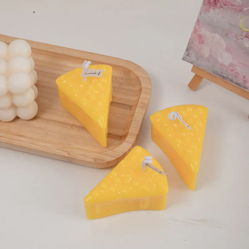 Cheese shaped soy candle handmade home decoration Australia