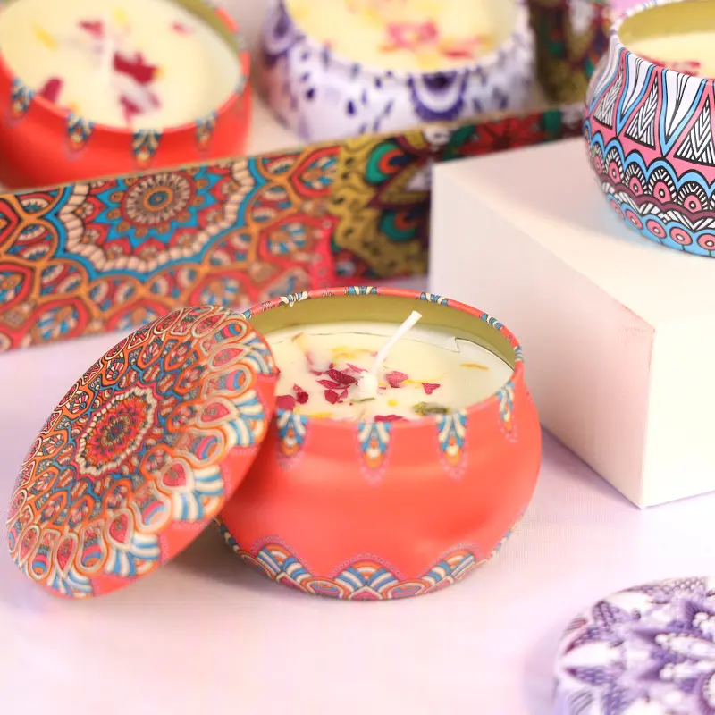 Scented candles in tins Southeast Asia