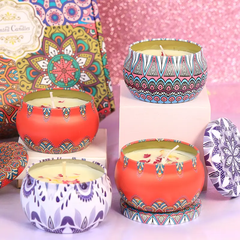 Scented candles in tins Southeast Asia
