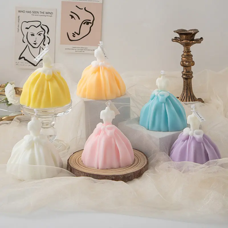 Wedding Candle Ideas Special Dress Shaped Scented Candle