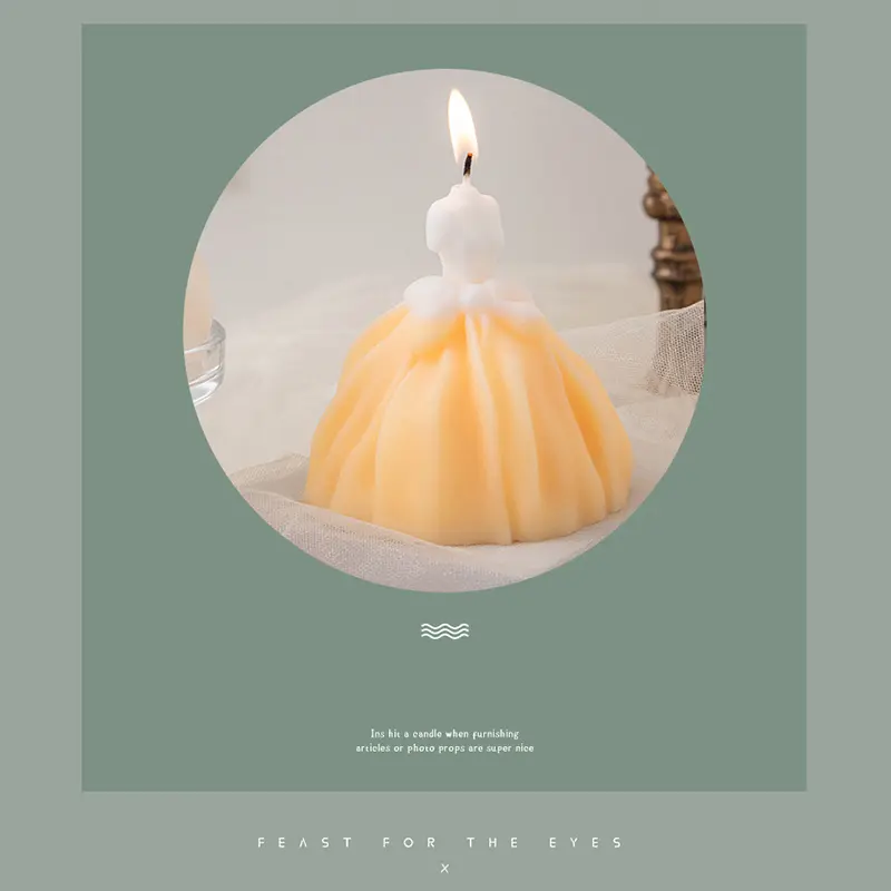 Wedding Candle Ideas Special Dress Shaped Scented Candle
